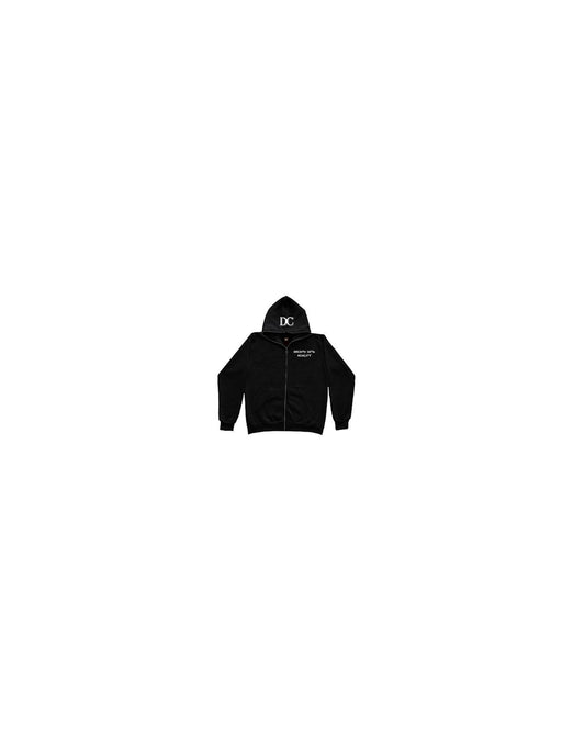 DIR FULL-ZIP HOODIE in BLACK